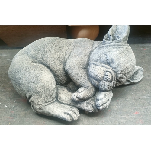 84A - A French bull dog garden ornament