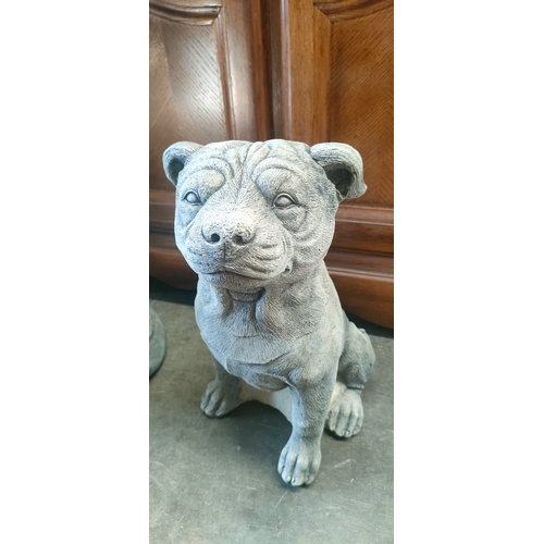 85A - Staffordshire bull terrier garden ornament