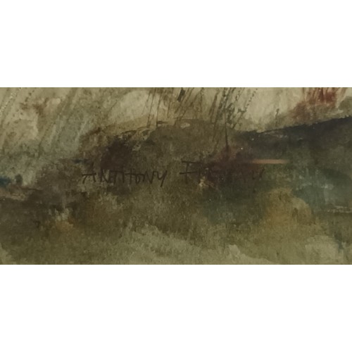 1303 - Anthony Fimay
Original watercolour depicting rural landscape, signed.
[Frame 60x74cm]