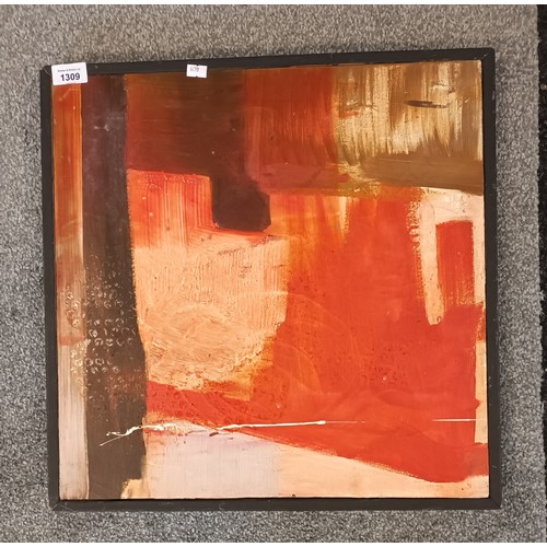 1309 - Original abstract painting, signed by the artist.
[49x49cm]