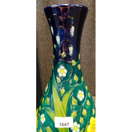 1647 - A Large Moorcroft Buttercup Vase, Shape 82/16, [42cm high] c.1994. Signed and impressed markings to ... 