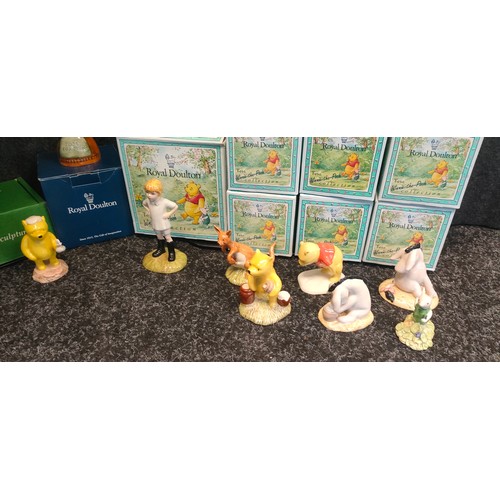 1643 - Selection of Boxed Doulton and Beswick figures; Includes eight Royal Doulton Winnie the Pooh figures... 