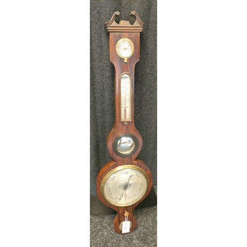 1659 - 19th century Rose wood wall barometer produced by W & C. Fairley of Glasgow