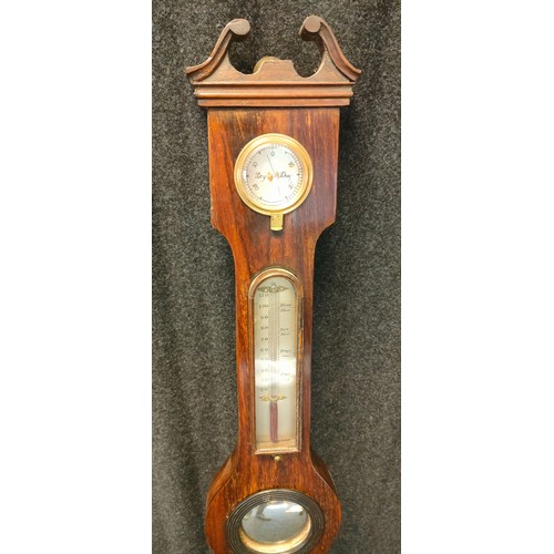 1659 - 19th century Rose wood wall barometer produced by W & C. Fairley of Glasgow