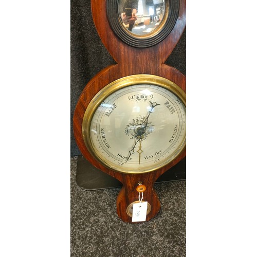 1659 - 19th century Rose wood wall barometer produced by W & C. Fairley of Glasgow