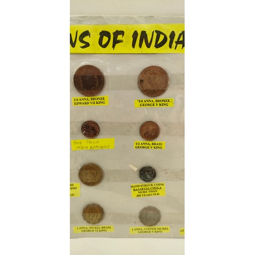 762A - Selection of Old coins of India; Hand struck Rajaraja Chola coin and many others.