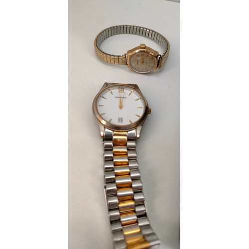 760A - Selection of vintages gent's and ladies watches; 9ct gold cased Rotary watch, Sekonda evening watche... 