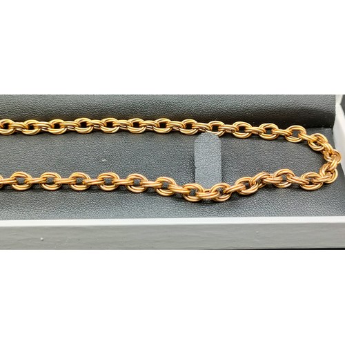 1213 - Antique 9ct yellow belcher style necklace. [31.40grams] [Tested positive for 9ct gold using gold tes... 