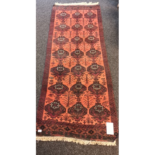 1669 - Antique Handmade Persian Runner Measuring: 240 cm x 92 cm