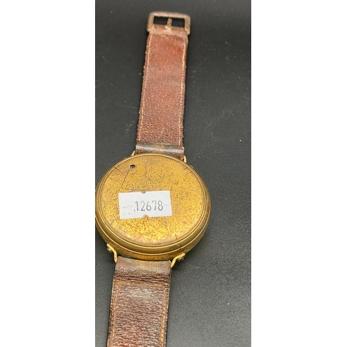 1215 - A Rare Aero Altimeter Compensated wrist piece with leather straps. Possibly WWI OR II. Together with... 