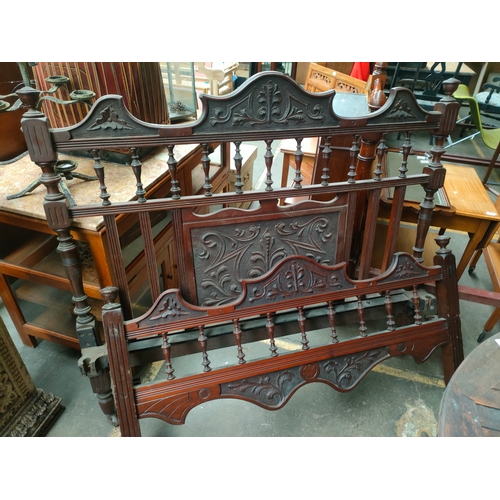 970A - A set of 19th century oak bed ends