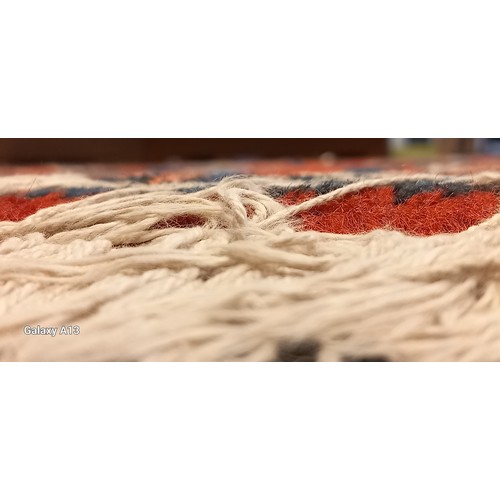 1674 - Handmade Antique Red Persian Rug, measuring: 330 cm x 210 cm