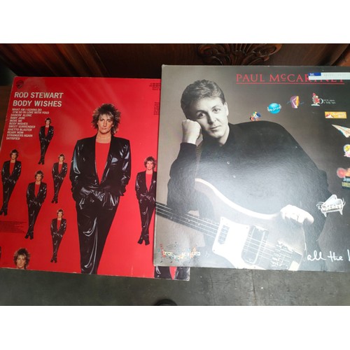 64E - A collection of records to include David Bowie, rod Stewart, Shirley bassie and Paul McCartney