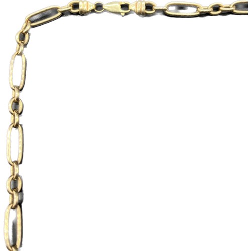 75 - 9ct yellow gold import London marked Albert chain necklace. [28.88grams]