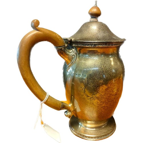 3 - London silver coffee pot. [461grams] [19.5cm high]