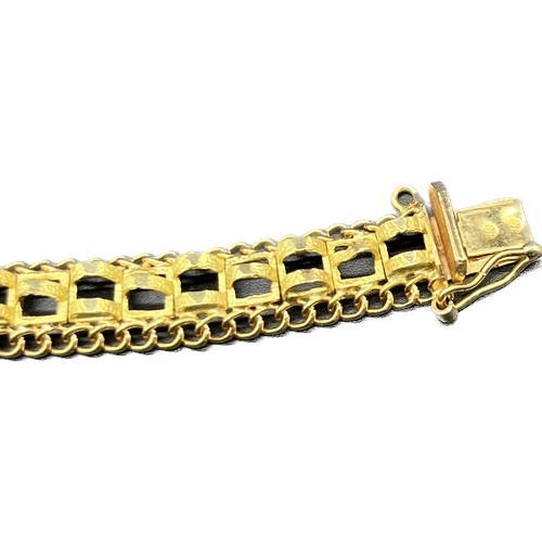 40 - Indian 18ct yellow gold unusual linked bracelet. [17.11grams]