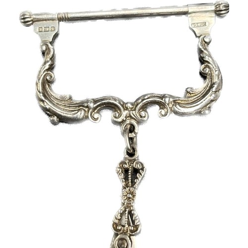 503 - Antique Edwardian Birmingham silver Skirt Bobbin Holder. Produced by Grey & Co. [12.5cm in length]