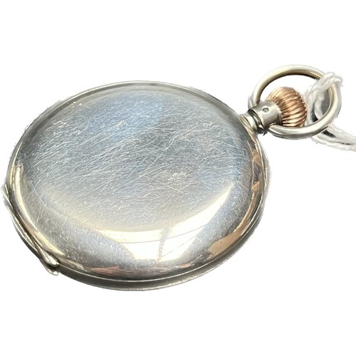 5 - Antique 925 silver half hunter pocket watch. In a working condition.