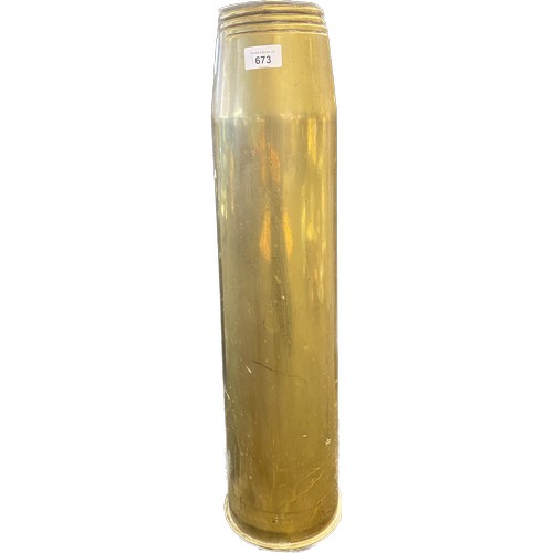 673 - Large military brass shell. Dated 1967. [64cm high]