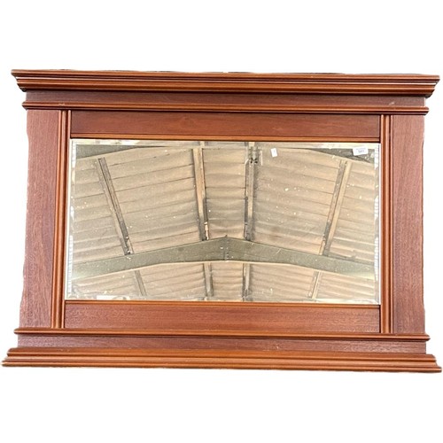 341W - A rosewood style overmantel mirror [80x115cm]