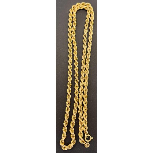 578 - 9ct yellow gold belcher necklace. [35cm length drop] [20.76Grams]