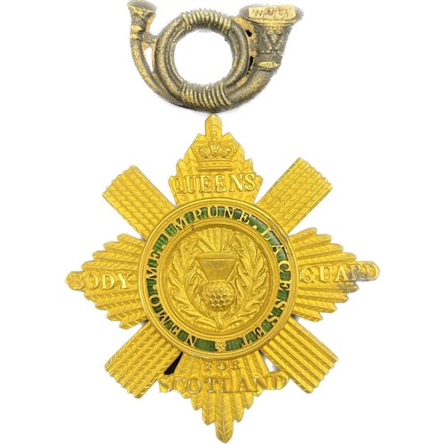 572 - Queen's Body Guard for Scotland. Royal Company of Archers Victorian Sash Badge. Together with a Mili... 