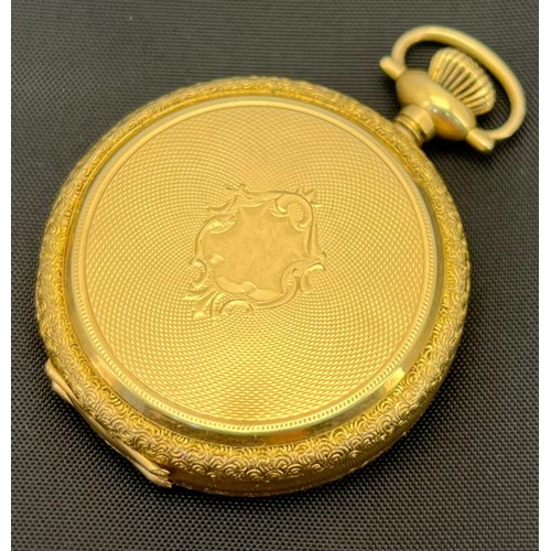 510 - 14ct yellow gold ladies fob pocket watch produced by Waltham. [Non Runner] [29.76grams]