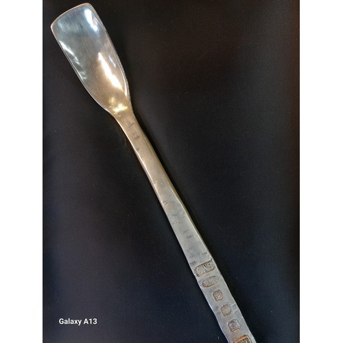 610 - Heavy Edinburgh Silver Jubilee Stilton Spoon- silver & gold. Produced by Sheana M. Stephen D.A. [24c... 