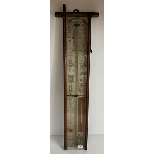 192 - An antique barometer by the late admiral Fitzroy [95cm]