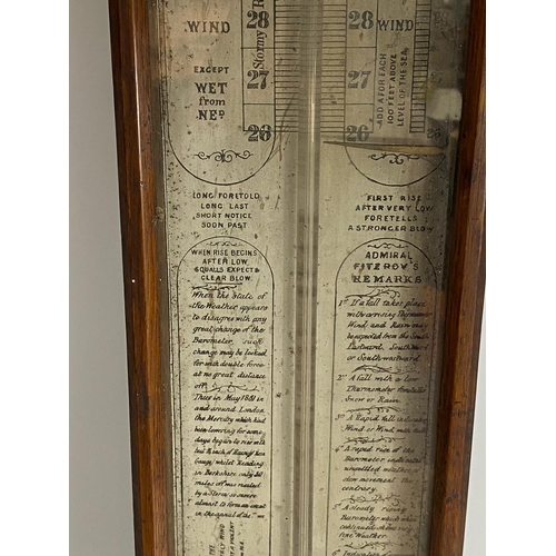 192 - An antique barometer by the late admiral Fitzroy [95cm]