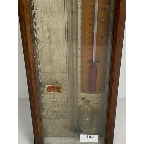 192 - An antique barometer by the late admiral Fitzroy [95cm]