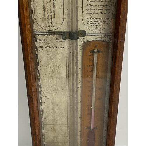 192 - An antique barometer by the late admiral Fitzroy [95cm]