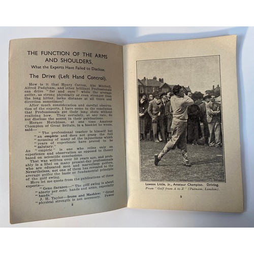 355 - A Carnegie Dunfermline trust 'One way golf' book The secret and simplicity of the perfect swing illu... 