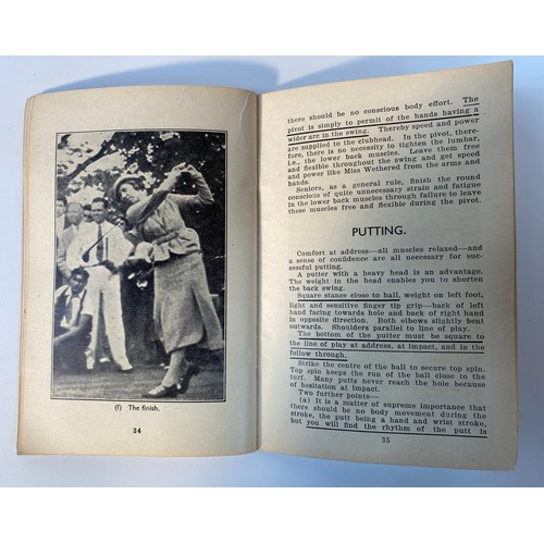 355 - A Carnegie Dunfermline trust 'One way golf' book The secret and simplicity of the perfect swing illu... 