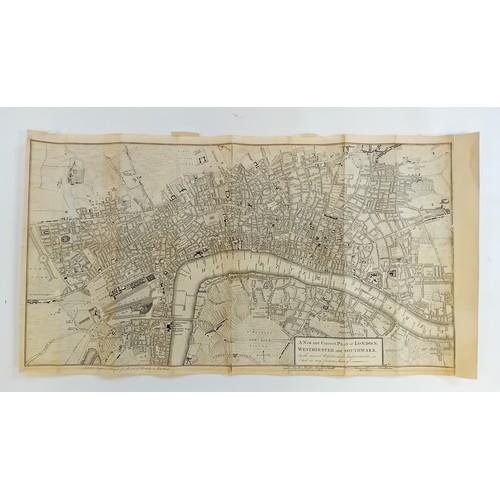 98 - Original Map of A new and Correct Plan of London, Westminster and Southwark with several additional ... 