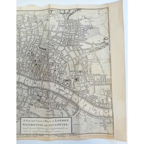 98 - Original Map of A new and Correct Plan of London, Westminster and Southwark with several additional ... 