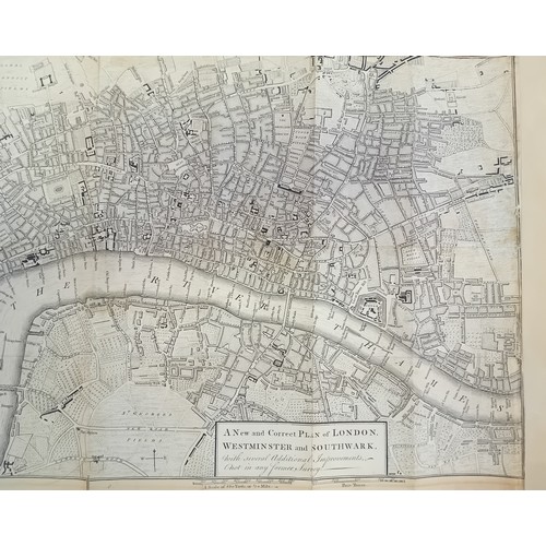 98 - Original Map of A new and Correct Plan of London, Westminster and Southwark with several additional ... 