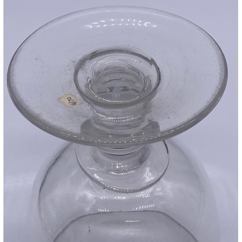 55 - Large antique glass celery vase together with an antique glass rummer