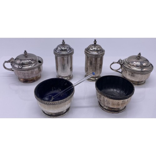 34 - Art Deco silver condiment set by Adie Brothers Birmingham 
Weight - 207g