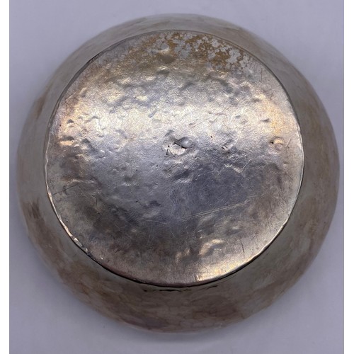 66 - A late 19th century American Silver bowl Maker’s mark only ‘PHM’ of deep planished form slight inver... 