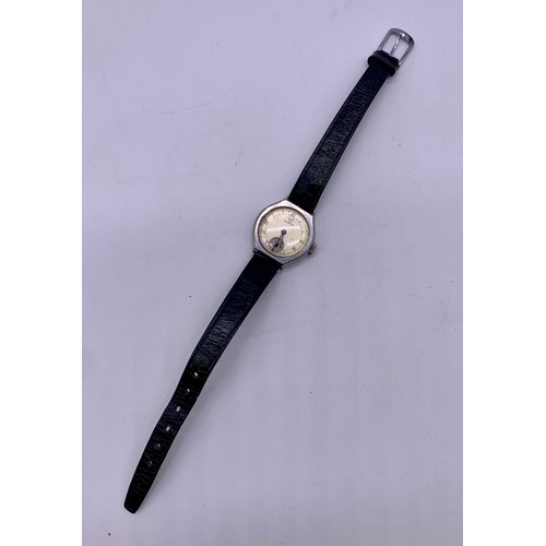 27 - Ladies Omega watch with leather strap