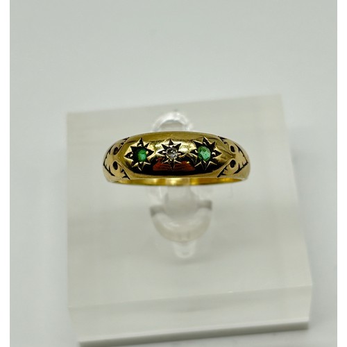 22 - 9ct gold ladies ring 
Size: O
Weight: 2.68g