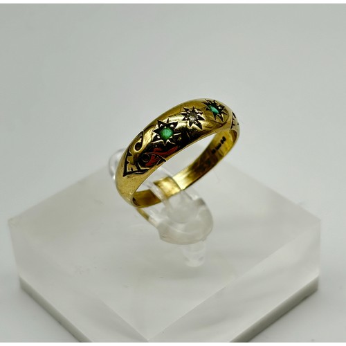 22 - 9ct gold ladies ring 
Size: O
Weight: 2.68g