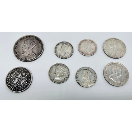 36 - CANADA various pre 46 silver to include; 1935 Dollar; 25 cents 1916; AUSTRALIA – 1927, Florin - 1927... 