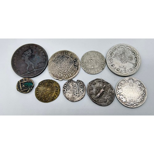 43 - GREEK – ROMAN various coins to include; Silver Denarius circa 90BC; Silver Denarius Marcus Aurelies;... 