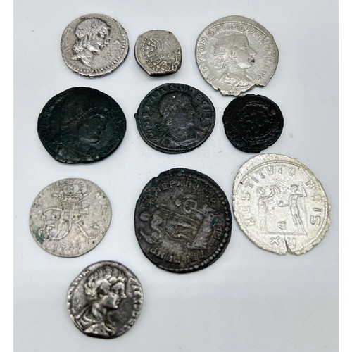 43 - GREEK – ROMAN various coins to include; Silver Denarius circa 90BC; Silver Denarius Marcus Aurelies;... 