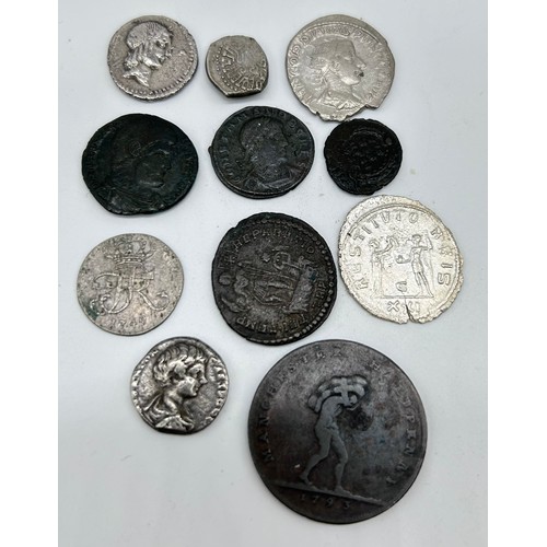 43 - GREEK – ROMAN various coins to include; Silver Denarius circa 90BC; Silver Denarius Marcus Aurelies;... 