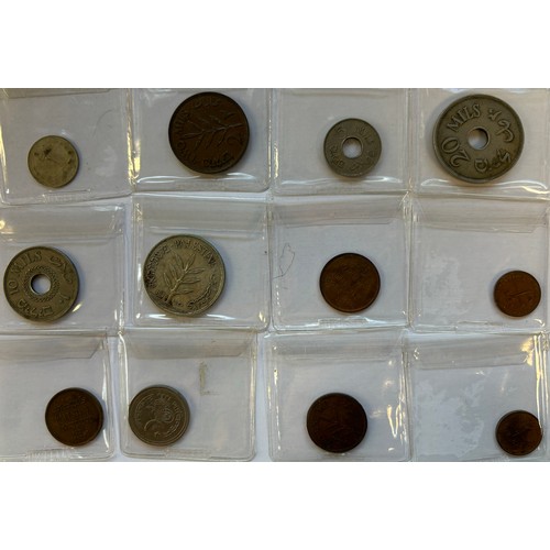 44 - INDIA – a selection of mixed coins, silver, bronze, ¼ Anna 1835, British Bengal, 1 pie; mid-20th cen... 