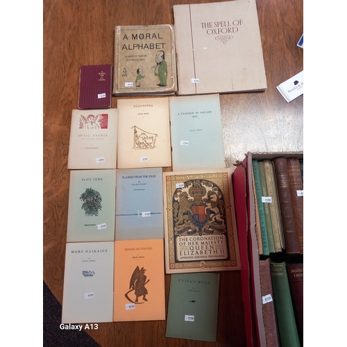 455A - Box of books and Leaflets as pictured to include The Pilgrims Progress and Ingoldsby Legends with ot... 