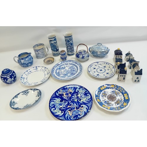 Large Collection Of Blue And White Porcelain Ware To Include Plates